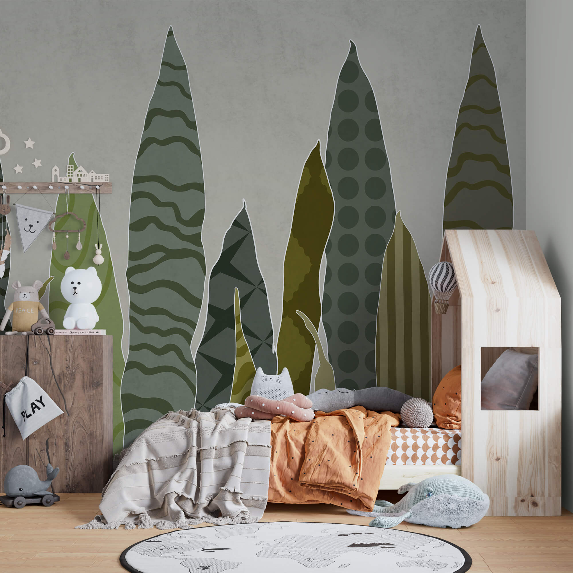 Gruppo di foglie verdi