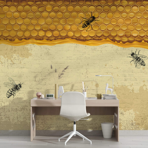 Api su un muro di mattoni Api su un muro di mattoni