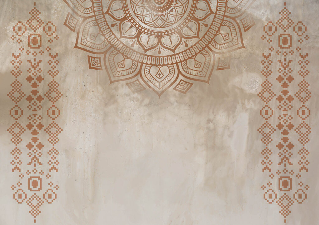 Mandala bianco e marrone Mandala bianco e marrone