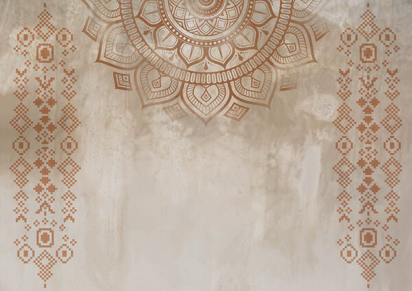 Mandala bianco e marrone Mandala bianco e marrone
