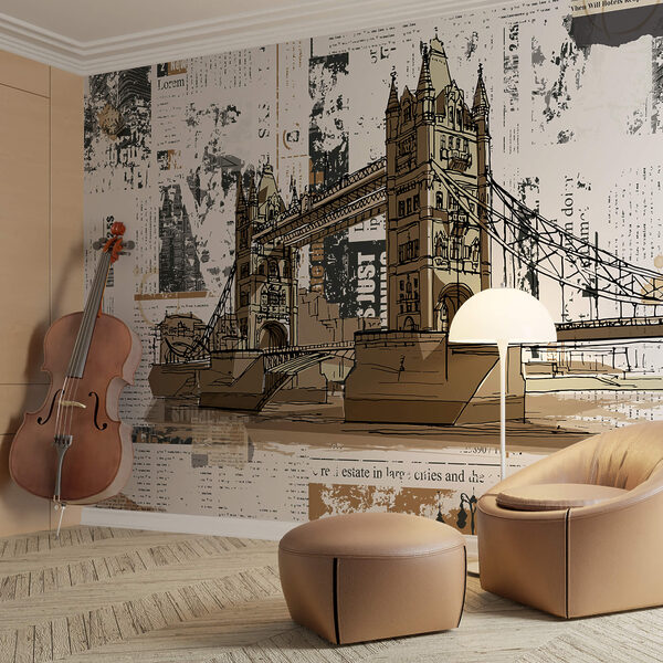 Disegno di un ponte su un fiume