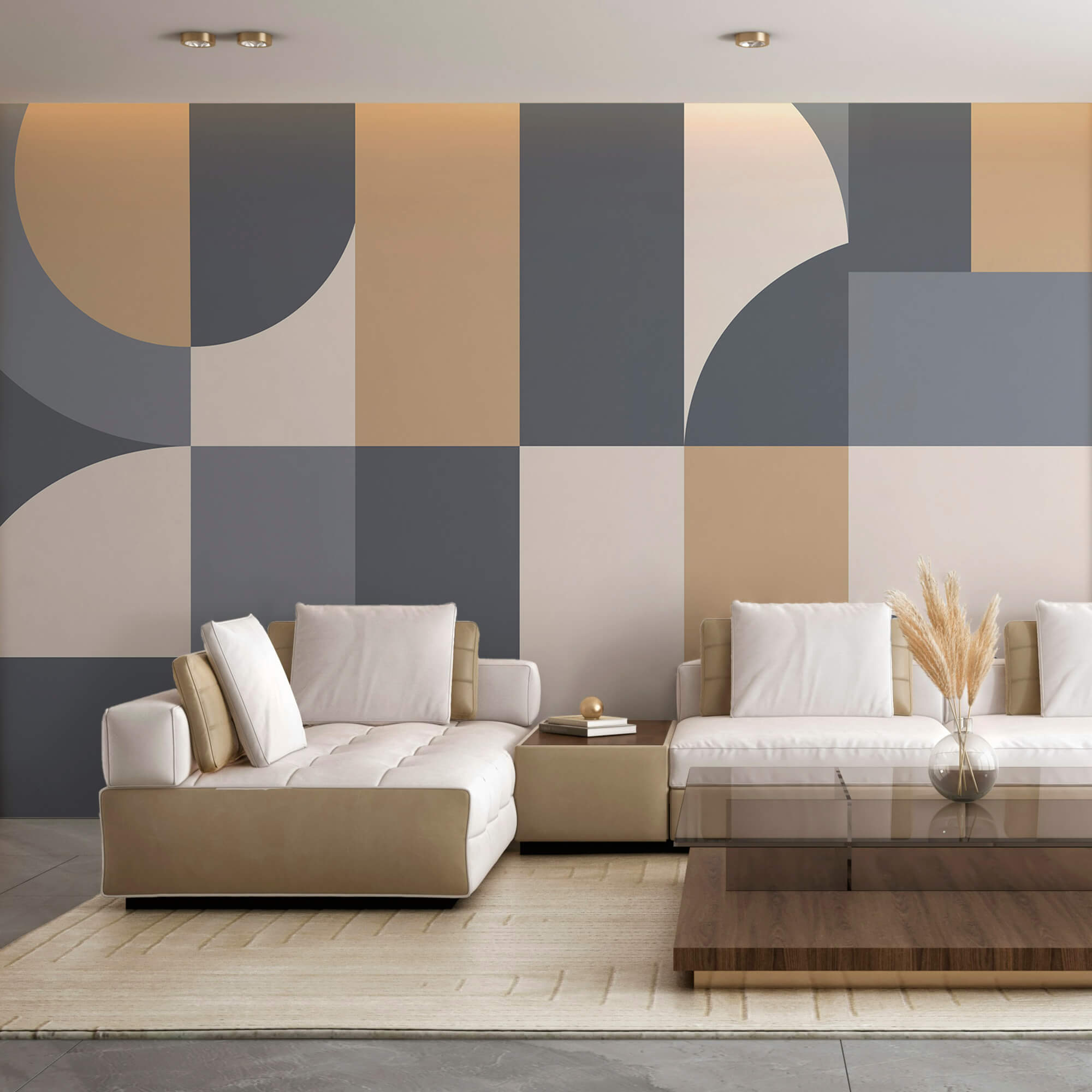 Motivo geometrico grigio e bianco Motivo geometrico grigio e bianco