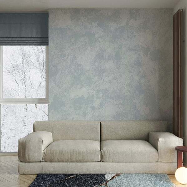 I toni del blu, morbidi e rilassanti, si fondono