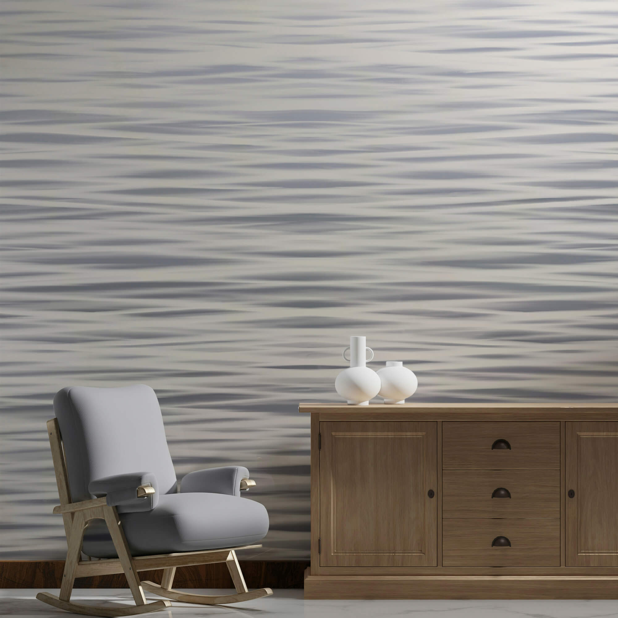 Onde che danzano su una superficie tranquilla Onde che danzano su una superficie tranquilla