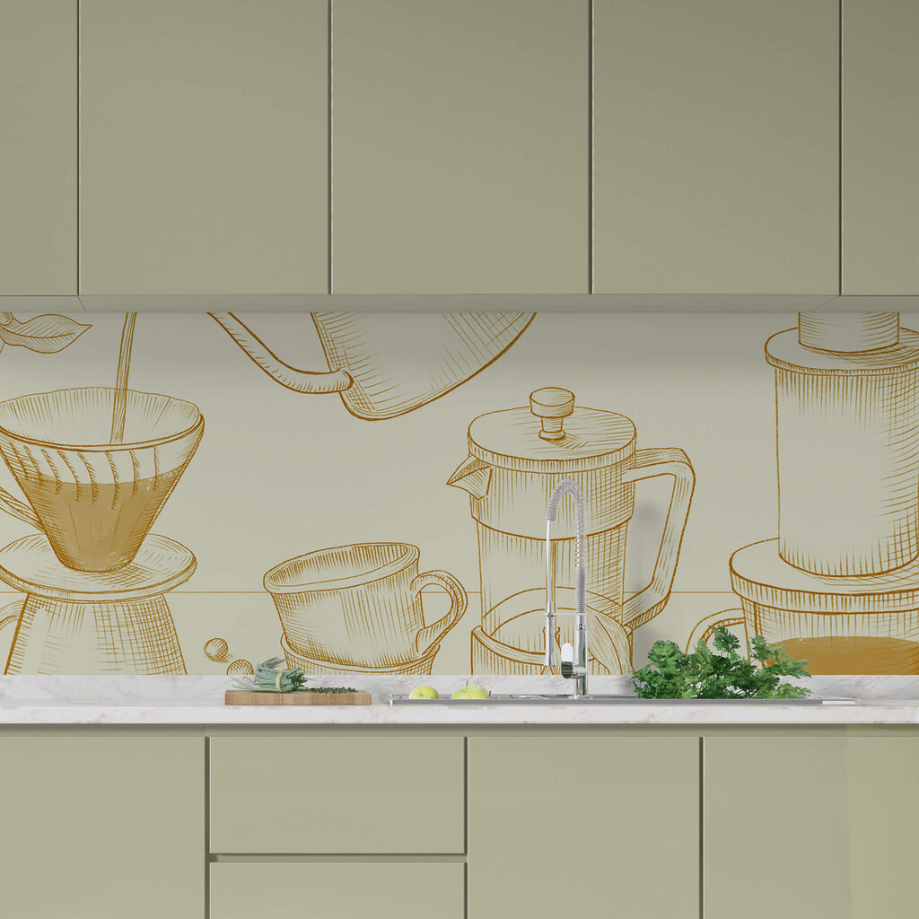 Disegno dell'erogazione del caffè Disegno dell'erogazione del caffè