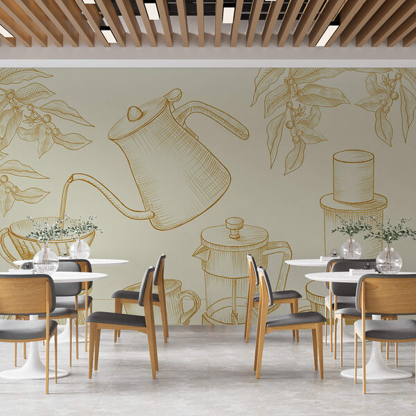 Disegno dell'erogazione del caffè Disegno dell'erogazione del caffè