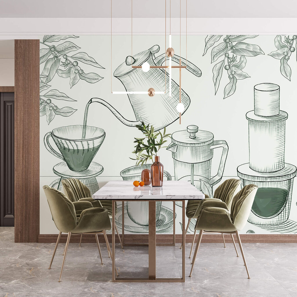 Disegno dell'erogazione del caffè Disegno dell'erogazione del caffè