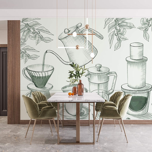Disegno dell'erogazione del caffè Disegno dell'erogazione del caffè