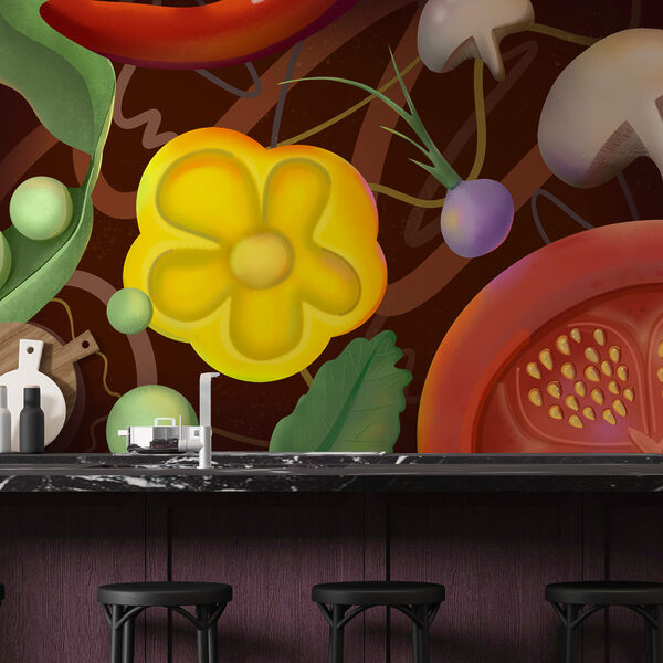 Una vivace disposizione di verdure fresche Una vivace disposizione di verdure fresche