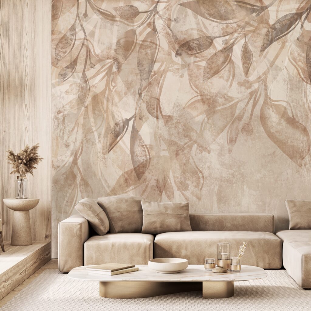 Foglie delicate in toni tenui