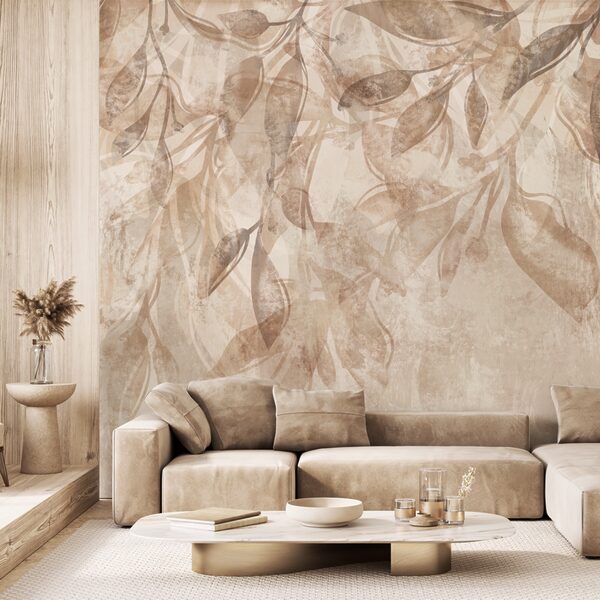 Foglie delicate in toni tenui