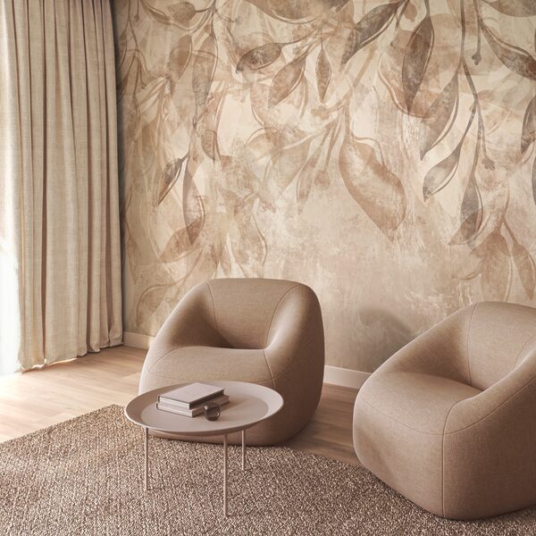 Foglie delicate in toni tenui