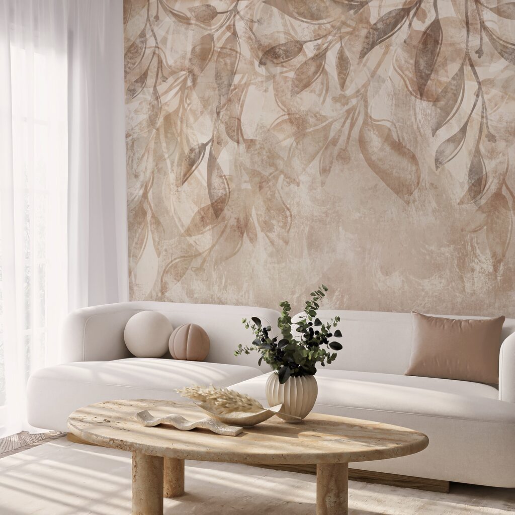 Foglie delicate in toni tenui