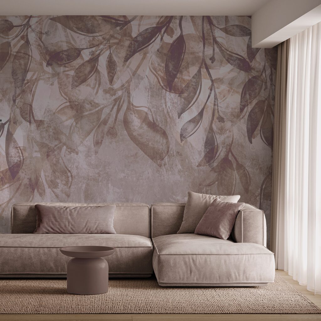 Foglie che cadono in tonalità tenui