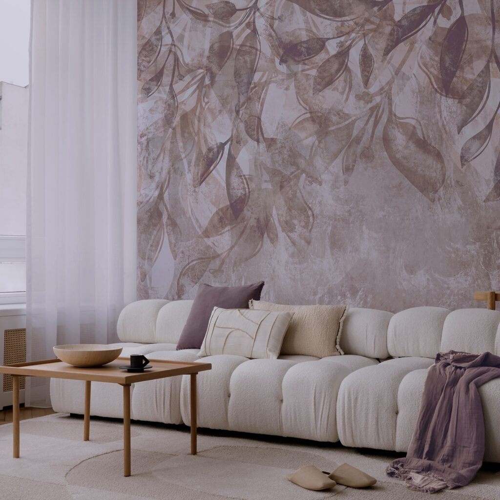 Foglie che cadono in tonalità tenui