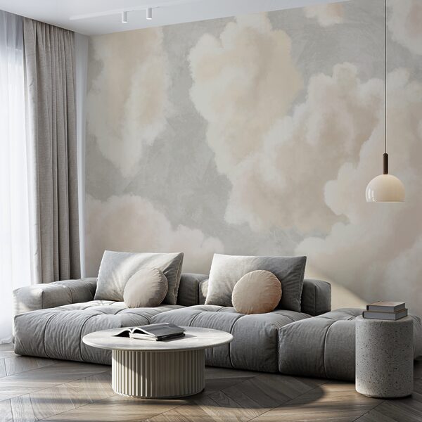 Morbide nuvole alla deriva in un cielo sereno