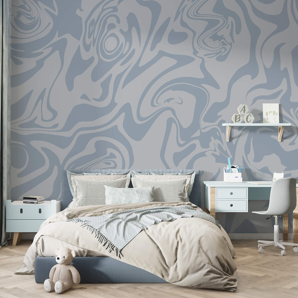 Onde di morbide tonalità di blu che turbinano Onde di morbide tonalità di blu che turbinano