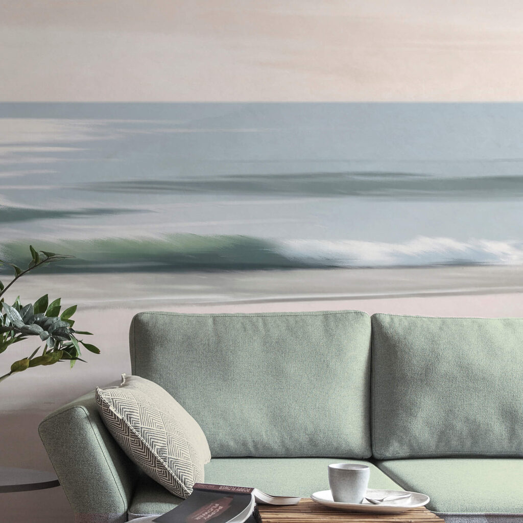 Spiaggia con onde e sabbia