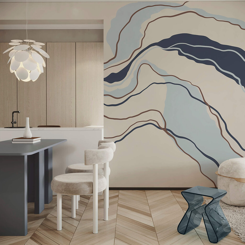 Linee fluide in tonalità serene