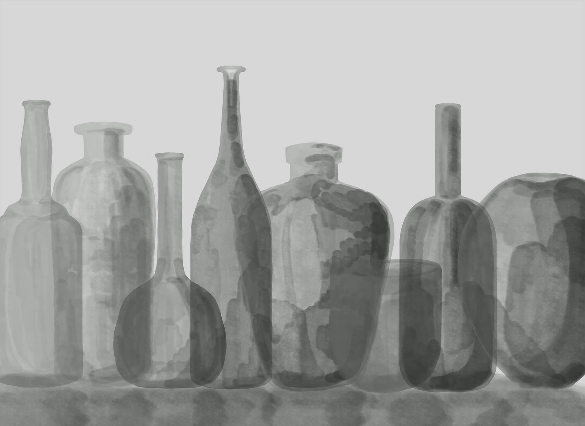 Group of glass bottles Group of glass bottles
