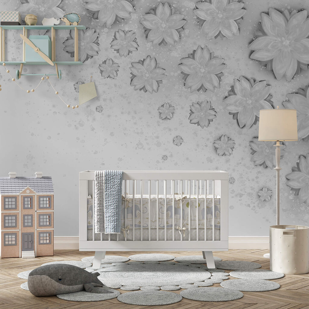 Fiori bianchi su una superficie bianca