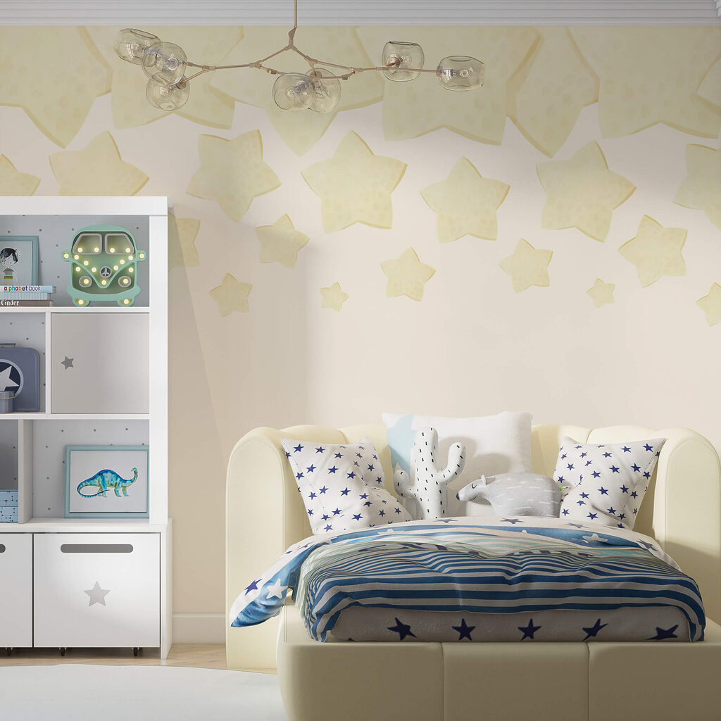 Gruppo di stelle su sfondo bianco