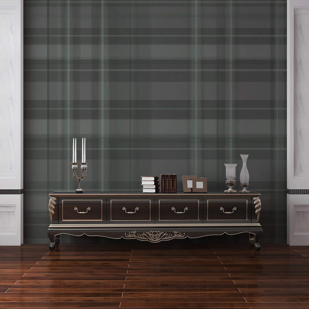Plaid grigio e nero