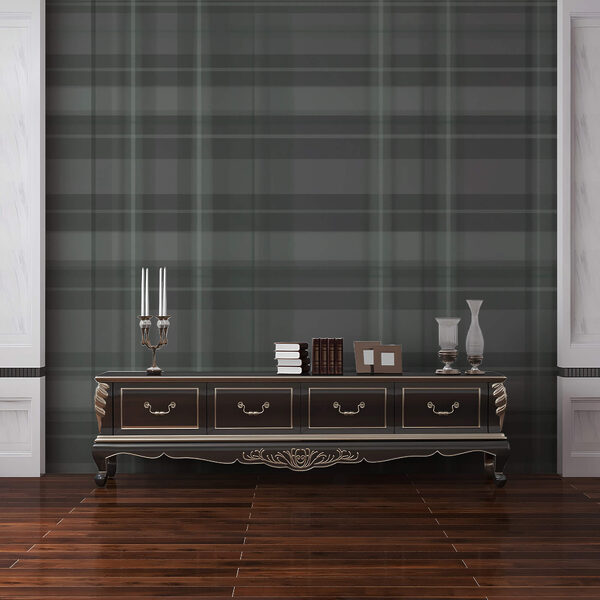 Plaid grigio e nero
