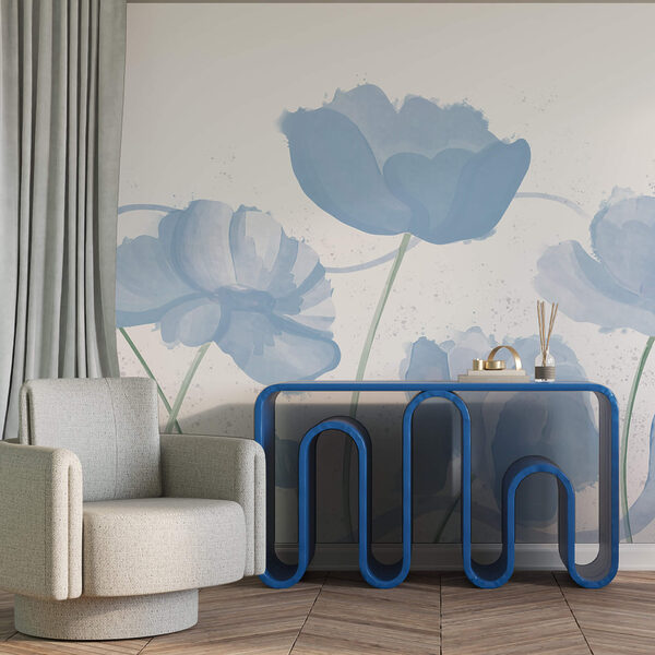 Delicati fiori dalle morbide tonalità blu