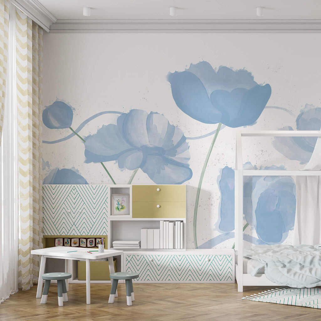 Delicati fiori dalle morbide tonalità blu