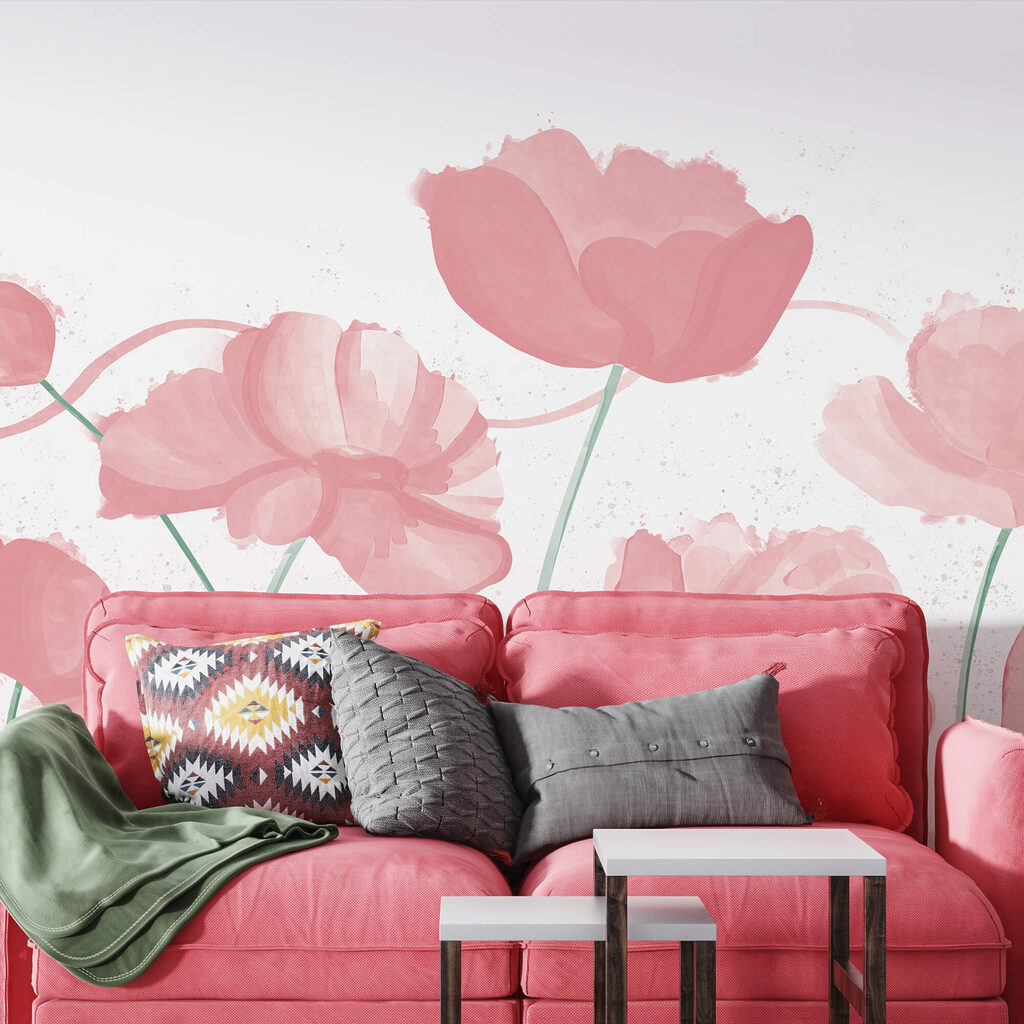 Morbidi fiori rosa in delicato movimento