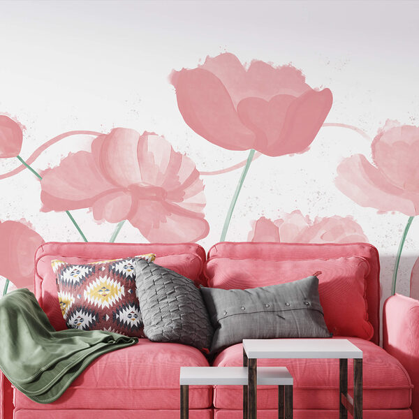 Morbidi fiori rosa in delicato movimento