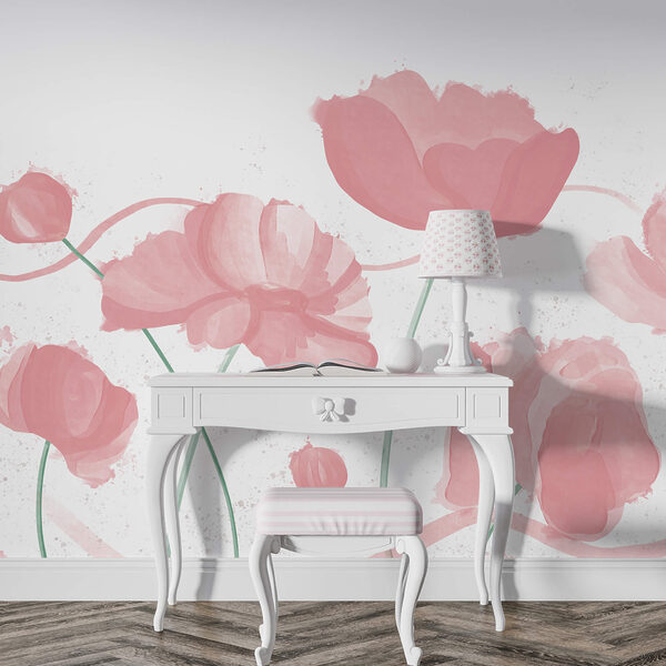 Morbidi fiori rosa in delicato movimento