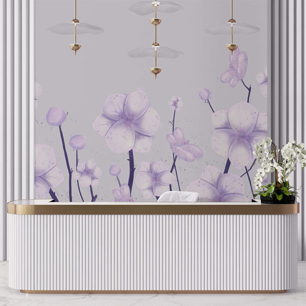 Gruppo di fiori su sfondo bianco