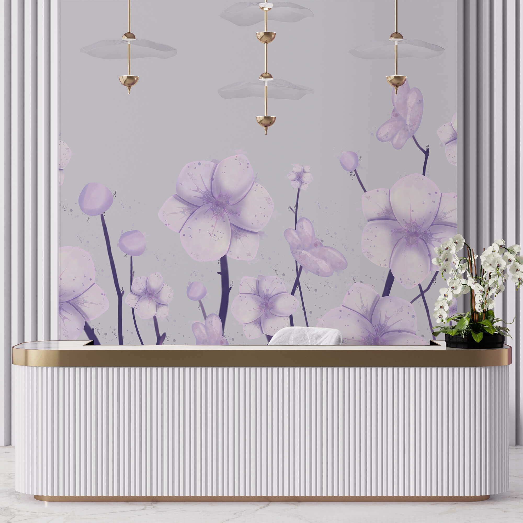 Gruppo di fiori su sfondo bianco