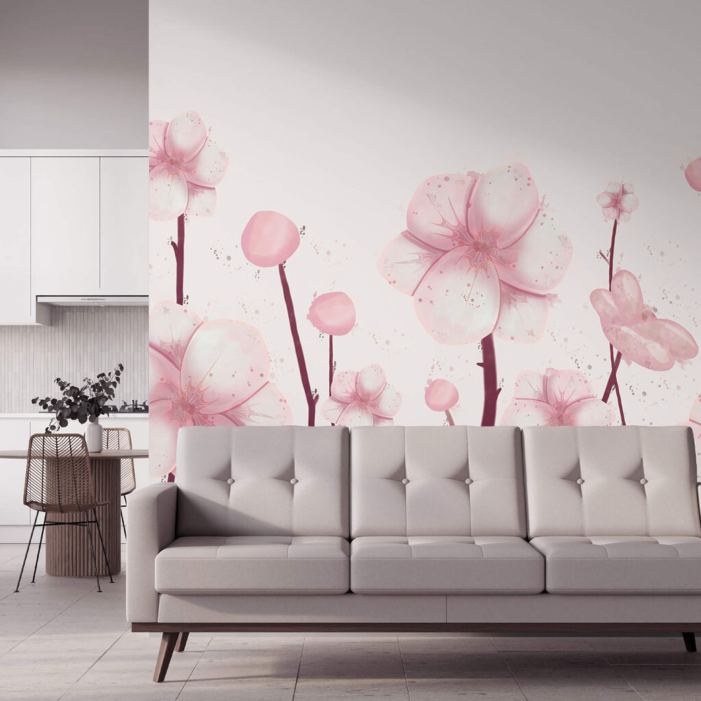 Gruppo di fiori rosa