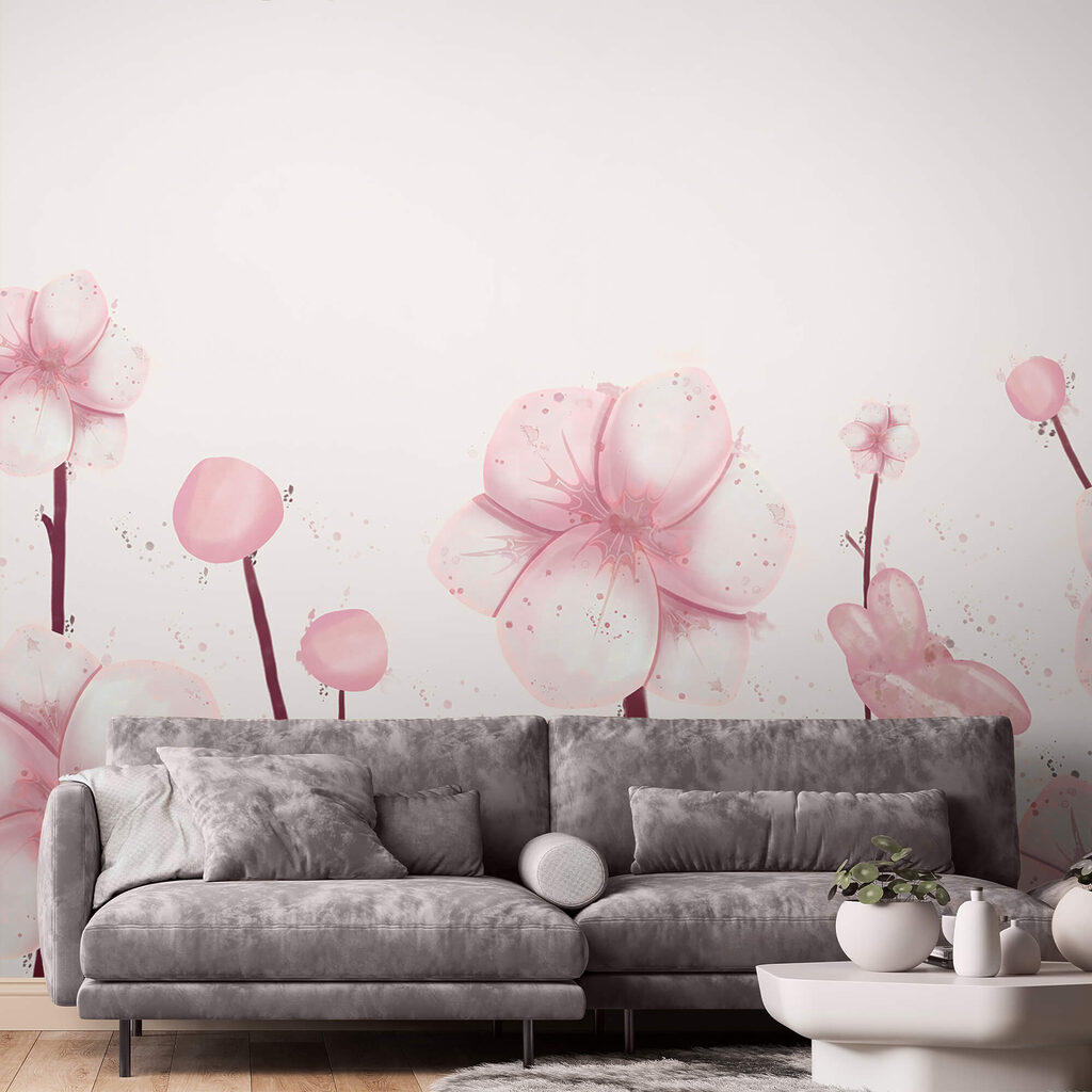 Gruppo di fiori rosa