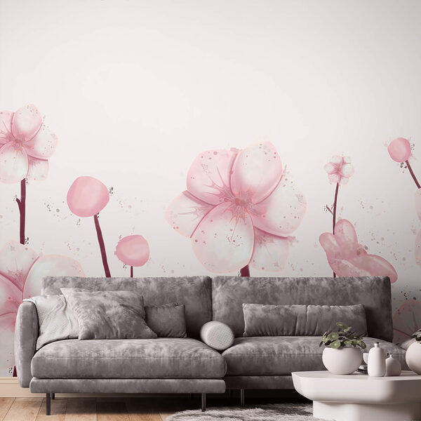 Gruppo di fiori rosa