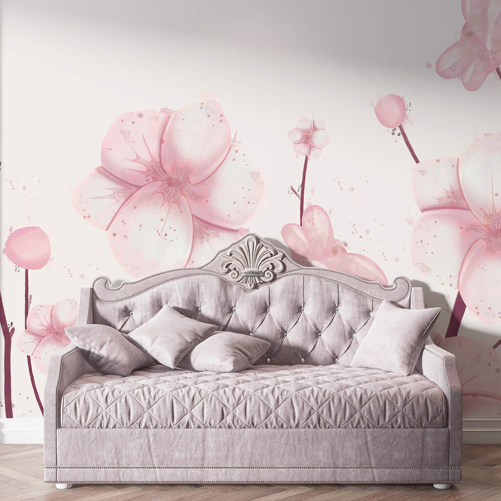 Gruppo di fiori rosa