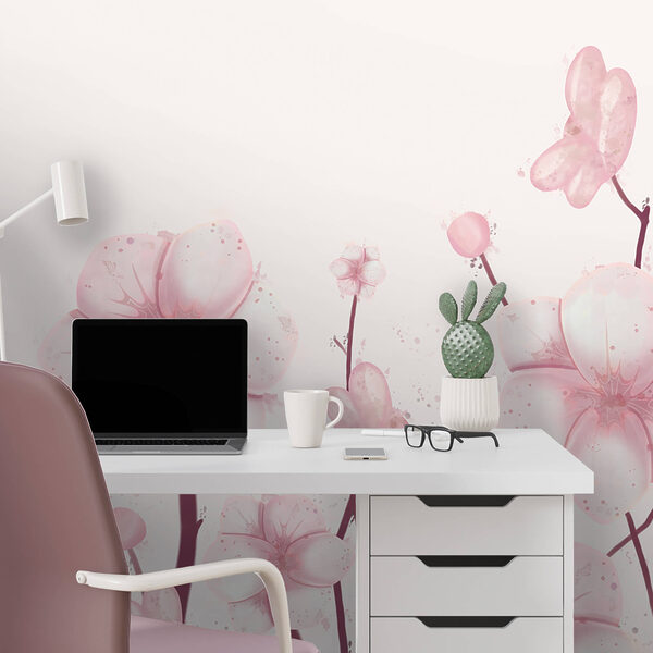 Gruppo di fiori rosa