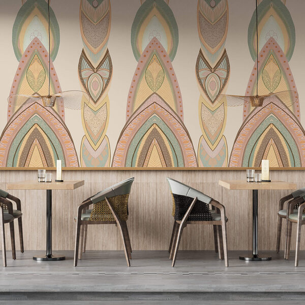 Motivo di forme colorate