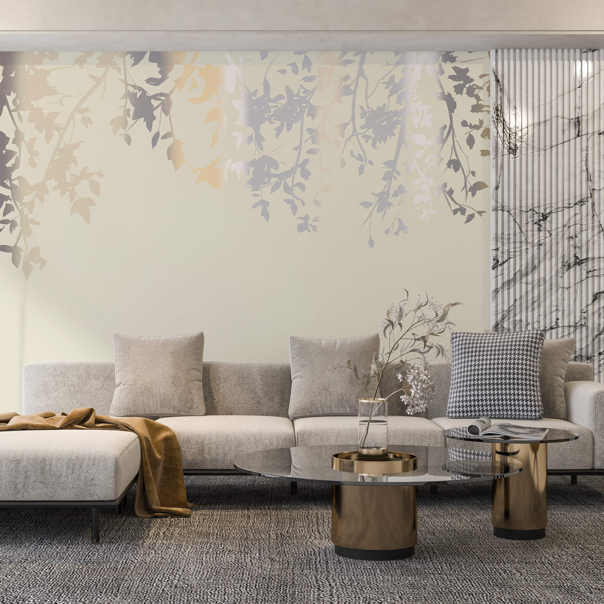 Rami di alberi con foglie