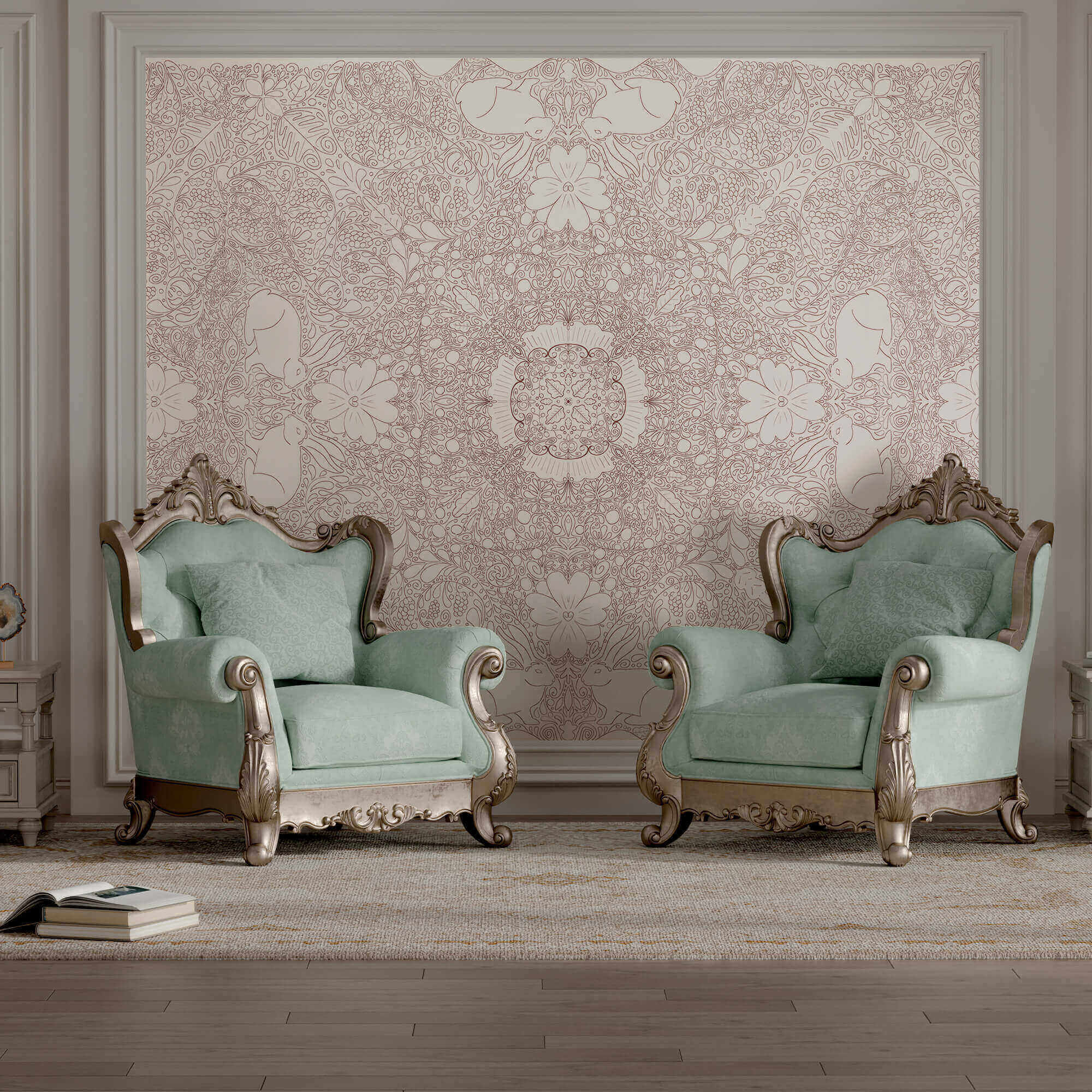 Motivo bianco e rosso