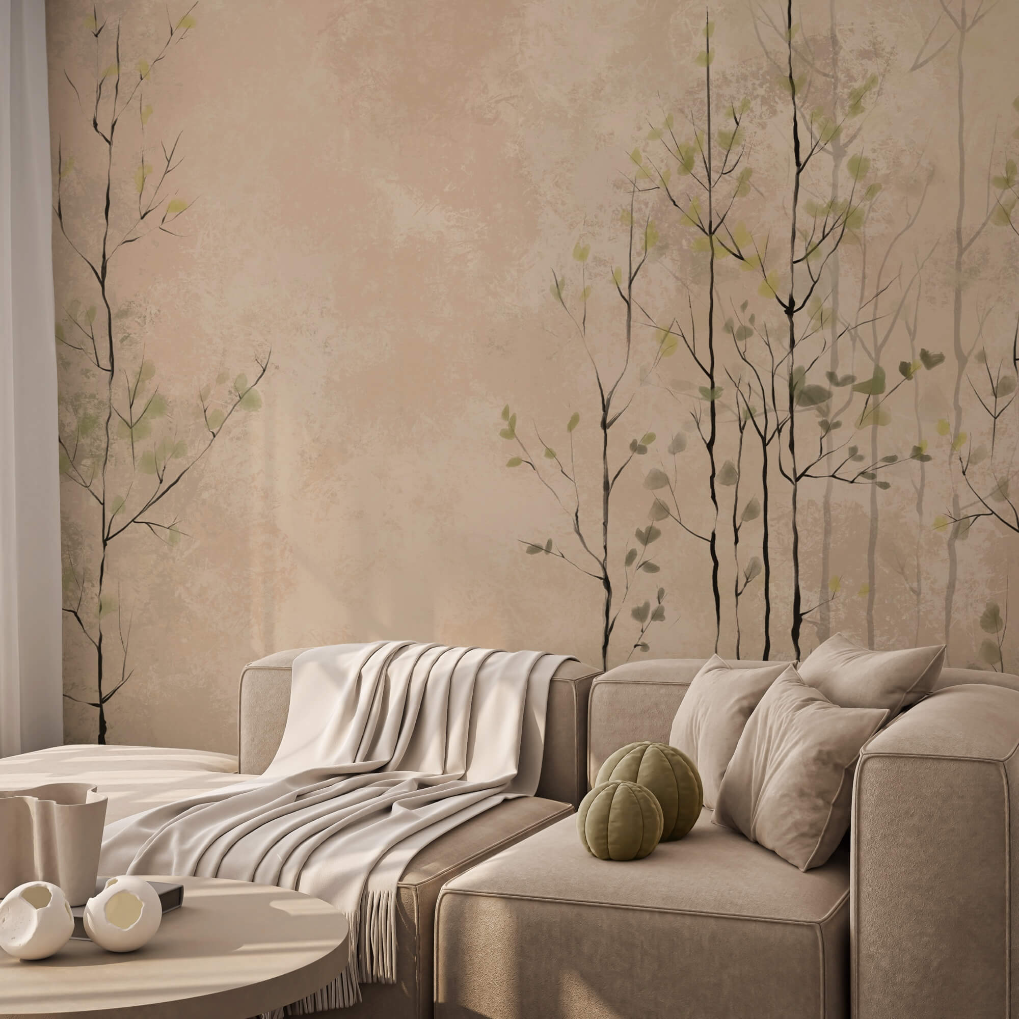 Gruppo di alberi con foglie