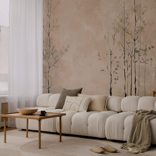 Gruppo di alberi con foglie