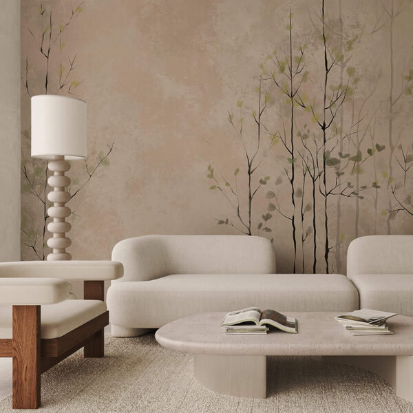 Gruppo di alberi con foglie