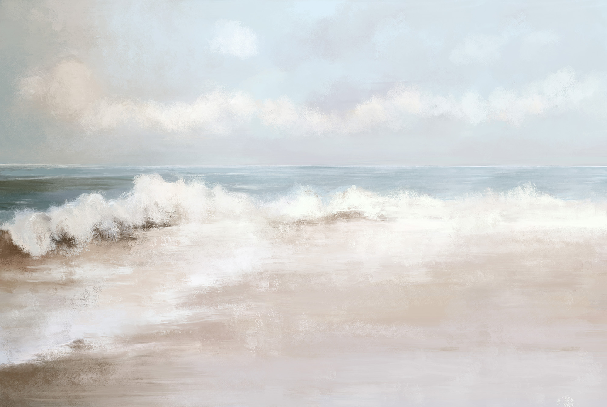 Painting of a beach