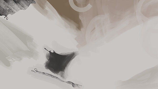 Painting of a manta ray