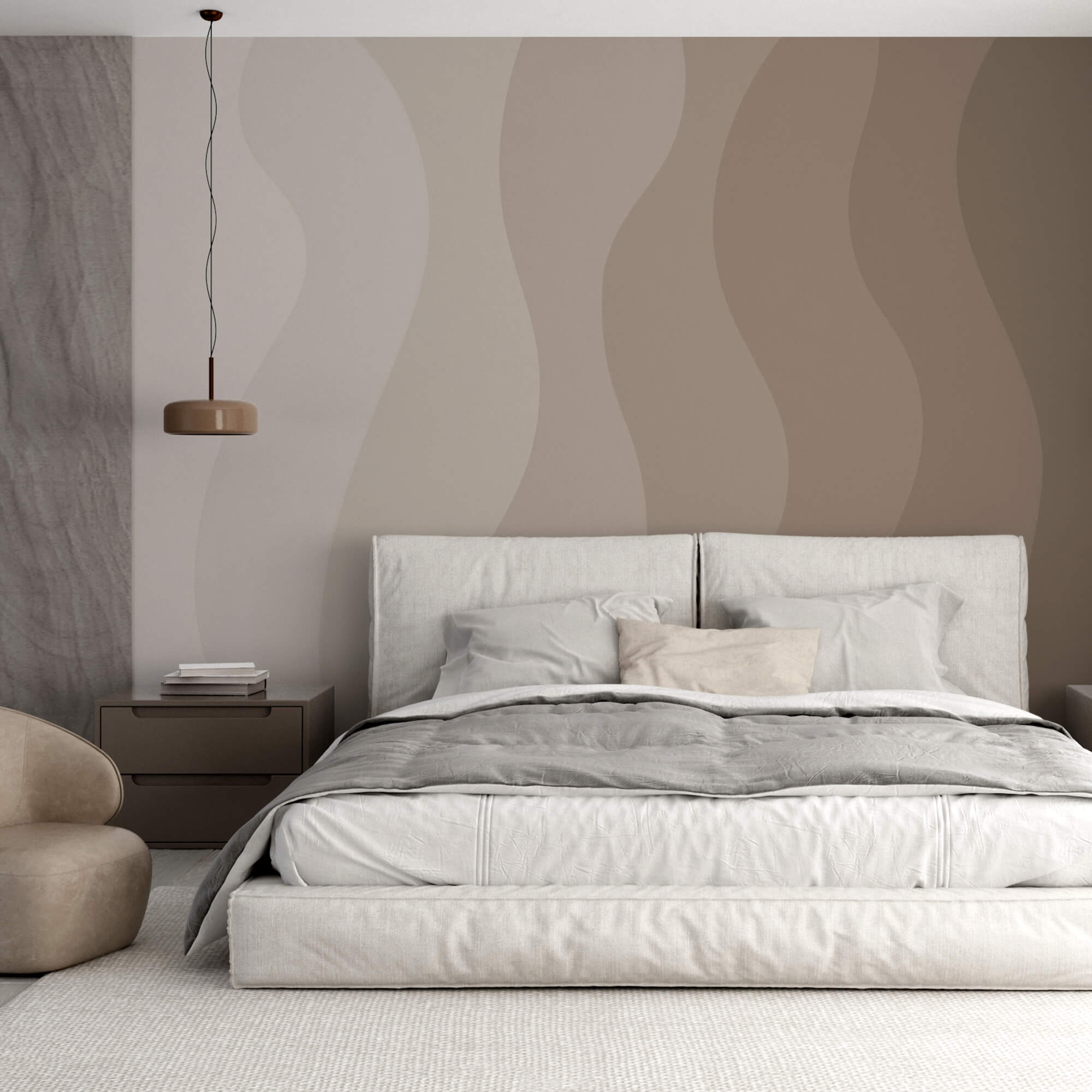 Onde armoniose di colori tenui