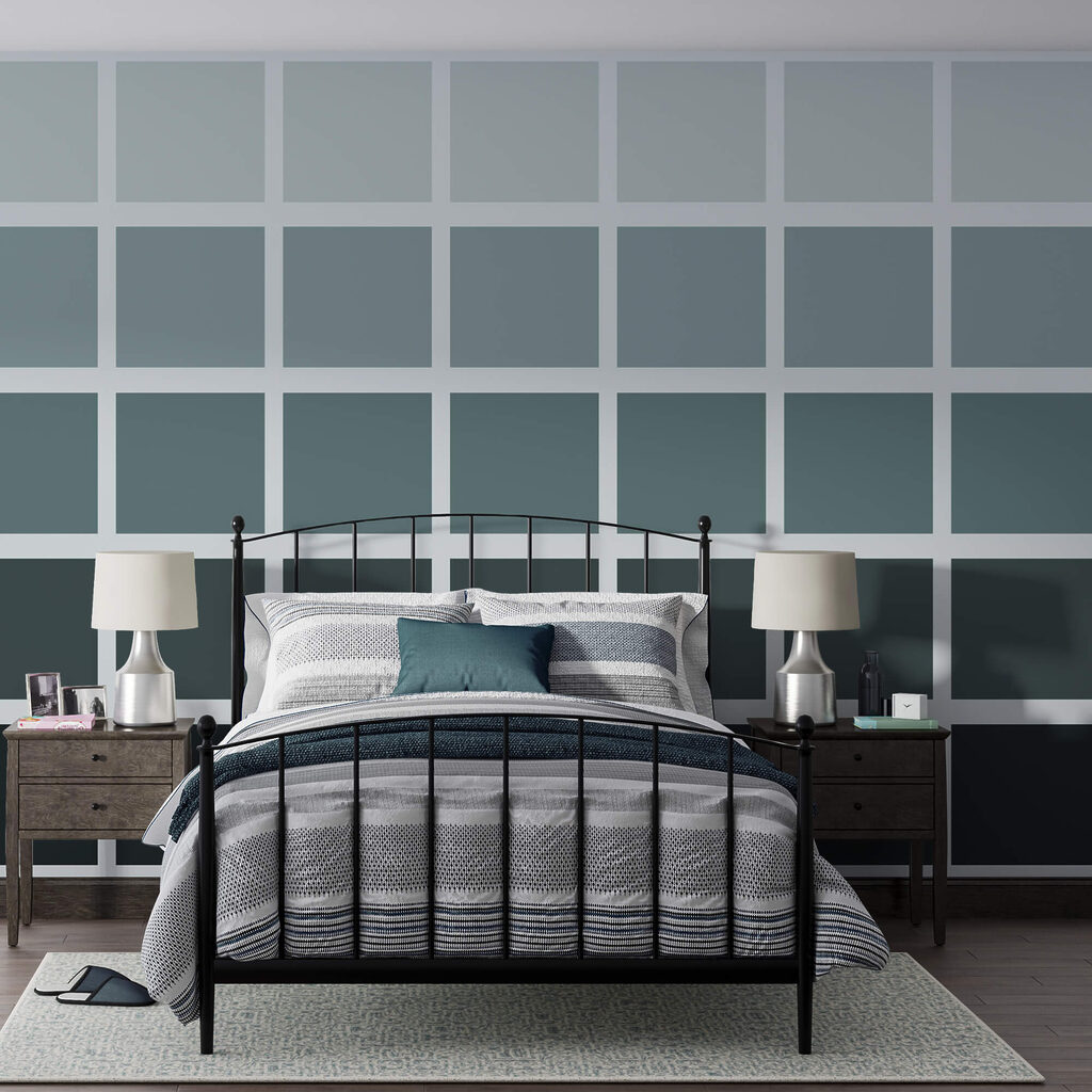 Quadrati grigi con quadrati neri